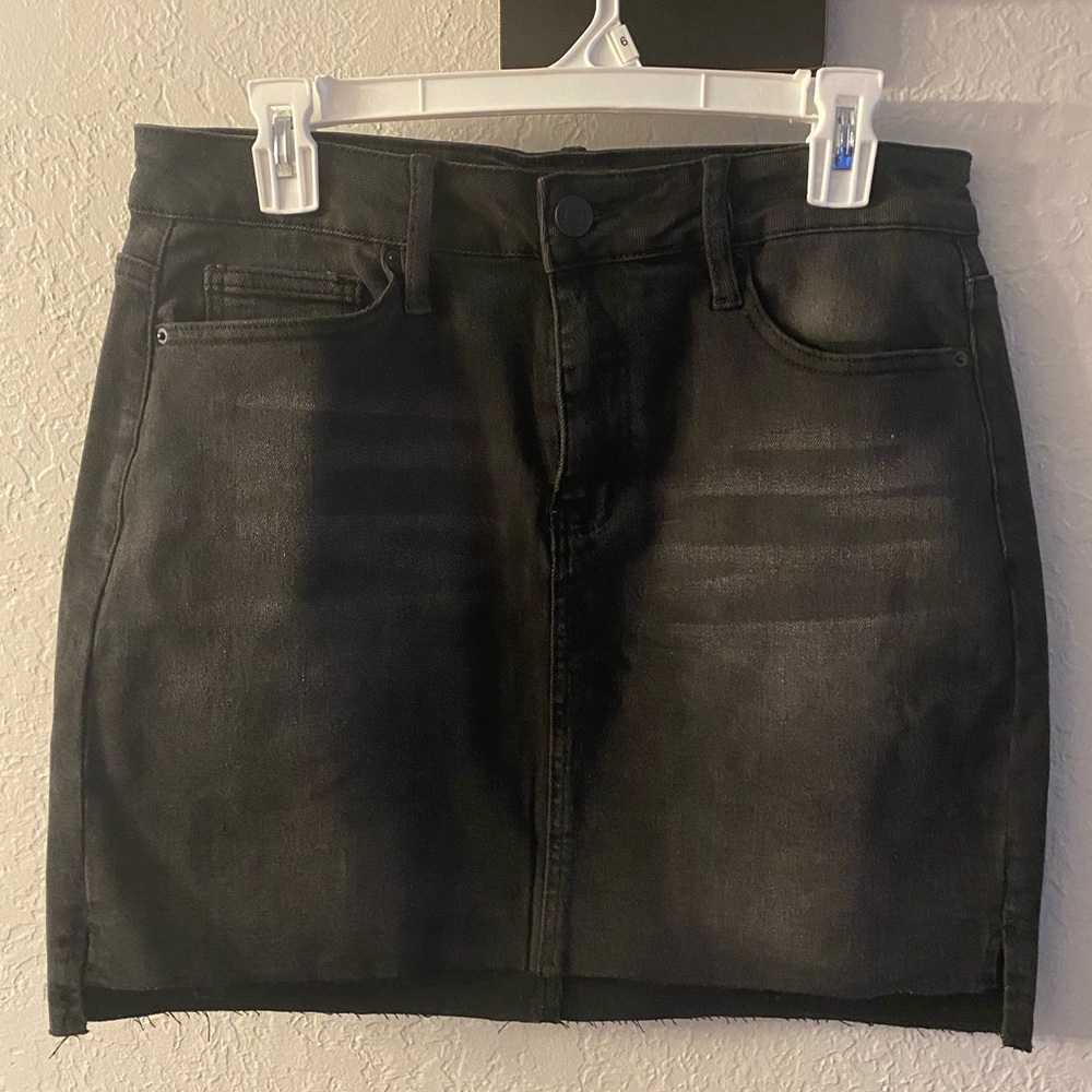 black denim skirt